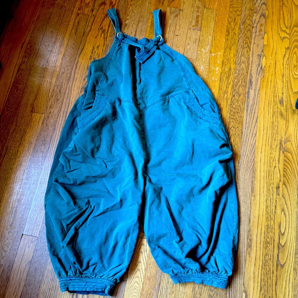 Green romper.